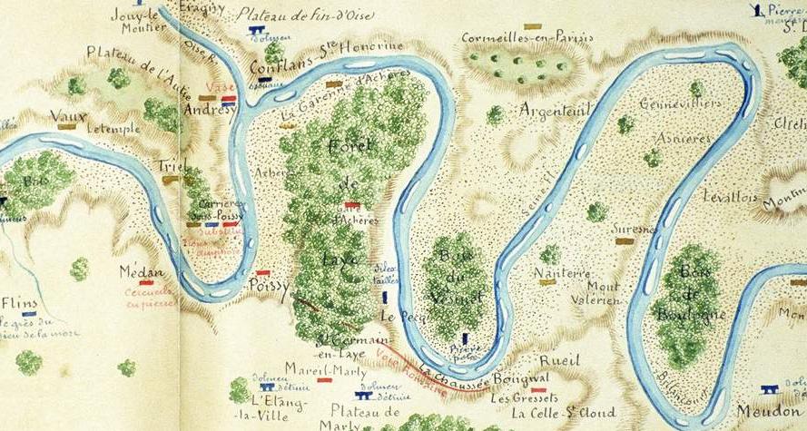 © Seine et Yvelines Archéologie / EPI Yvelines-Hauts-de-Seine Carte des sites exploités par Seine et Yvelines Archéologie